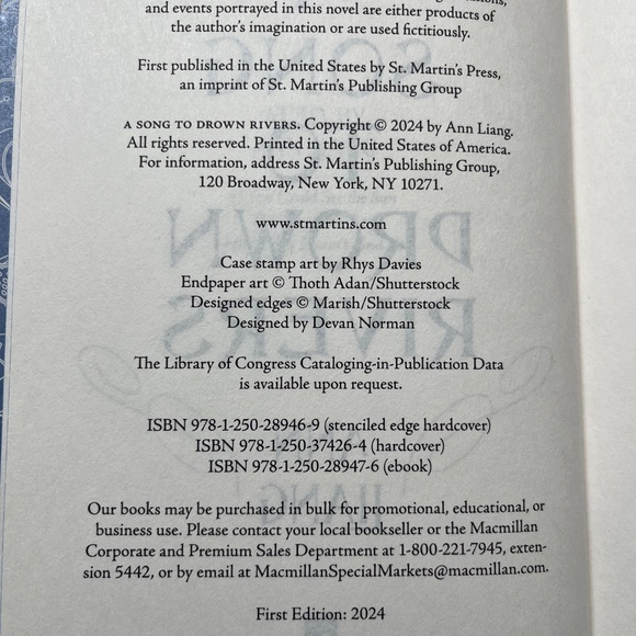A Song to Drown Rivers by Ann Liang - First Edition - Sprayed Edges - Hardback - Picture 10 of 12